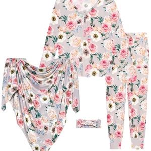 🎀 New Posh Peanut Matching Maternity Pajamas & Swaddle Set 🎀
